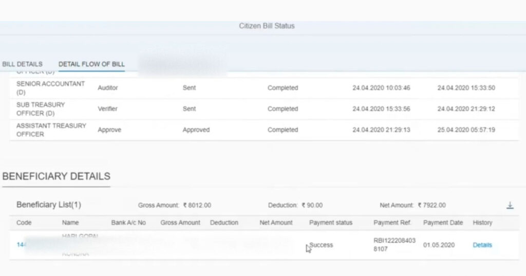 CFMS Bill Status